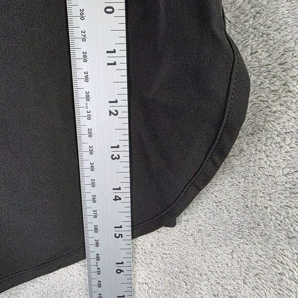 Womens Polly Park Black Track Shorts Lined Polyester Stretch 4.5" Inseam Size XL - Picture 10 of 11